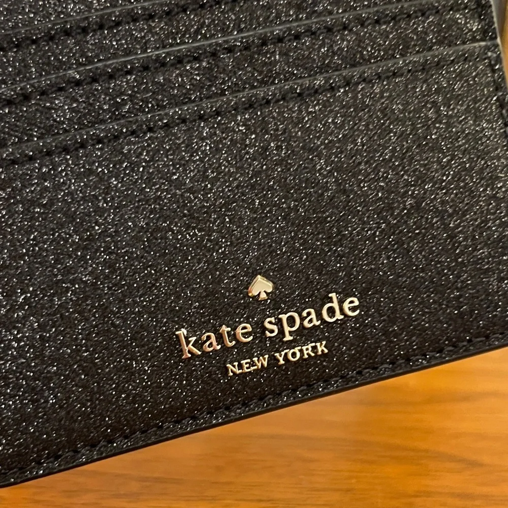 Kate Spade Black and Silver Card Holder